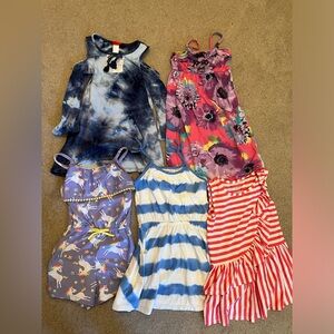 4T XS Girls Bundle of 5 Items ~4 Dresses & 1 Romper ~ Gap, WonderNation & more!